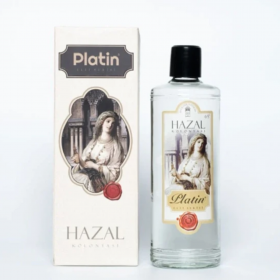 Platin 250 ml. Kare Kutulu Elit Serisi Cam Şişe Hazal Kolonyası